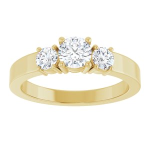 18K Yellow Gold 4.8 mm Round Ring Mounting – image 5