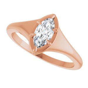 10K Rose Gold 8x4 mm Marquise Ring Mounting – image 8