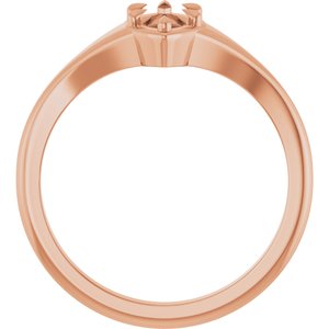 10K Rose Gold 8x4 mm Marquise Ring Mounting – image 4