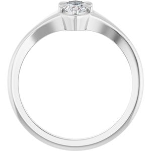 Platinum 8x4 mm Marquise Ring Mounting – image 3