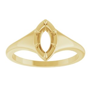 10K Yellow Gold 8x4 mm Marquise Ring Mounting – image 6