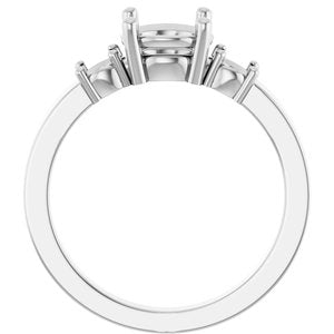 14K White Gold 7 mm Round Ring Mounting – image 4