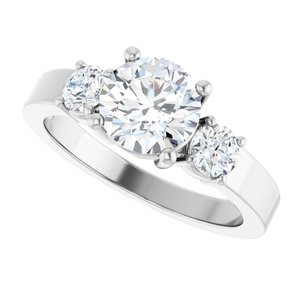 Sterling Silver 7 mm Round Ring Mounting – image 8