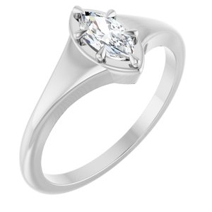 Platinum 7x3.5 mm Marquise Ring Mounting