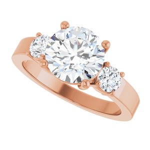 10K Rose Gold 8.2 mm Round Ring Mounting – image 8