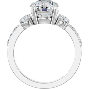 Sterling Silver 8.2 mm Round Ring Mounting – image 3