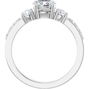 Platinum 6.5x4.5 mm Oval Ring Mounting – image 3