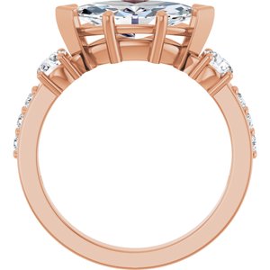 10K Rose Gold 12x6 mm Marquise Ring Mounting – image 3