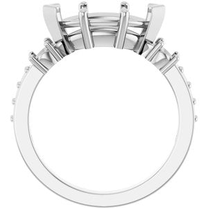 Platinum 12x6 mm Marquise Ring Mounting – image 4