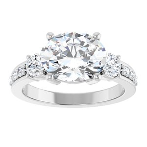 Sterling Silver 10x8 mm Oval Ring Mounting – image 5