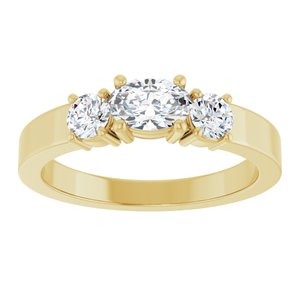 18K Yellow Gold 6x4 mm Oval Ring Mounting – image 5