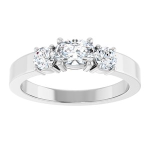 Sterling Silver 6x4 mm Oval Ring Mounting – image 5