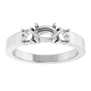 Continuum Sterling Silver 6x4 mm Oval Ring Mounting – image 6