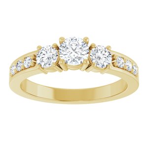 18K Yellow Gold 4.4 mm Round Ring Mounting – image 5