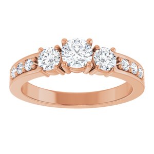 18K Rose Gold 4.4 mm Round Ring Mounting – image 5