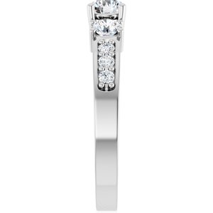 18K White Gold 4.4 mm Round Ring Mounting – image 7