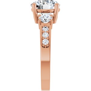 10K Rose Gold 8.2 mm Round Ring Mounting – image 7