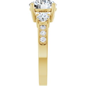 18K Yellow Gold 8.2 mm Round Ring Mounting – image 7