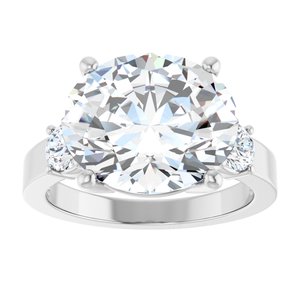 Platinum 13x11 mm Oval Ring Mounting – image 5