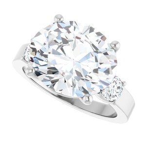 Platinum 13x11 mm Oval Ring Mounting – image 8