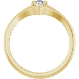 10K Yellow Gold 7x3.5 mm Marquise Ring Mounting – image 3