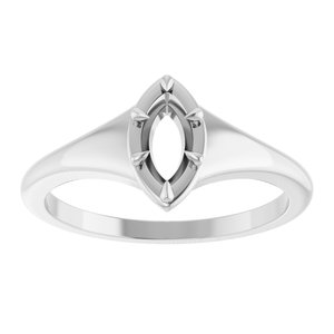 Sterling Silver 7x3.5 mm Marquise Ring Mounting – image 6