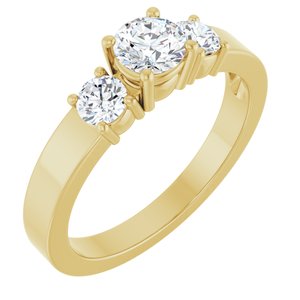 10K Yellow Gold 4.8 mm Round Ring Mounting