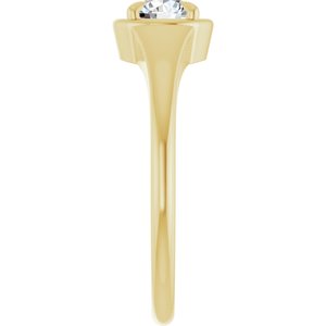 18K Yellow Gold 5.2 mm Round Ring Mounting – image 7