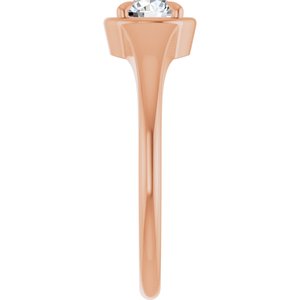18K Rose Gold 5.2 mm Round Ring Mounting – image 7