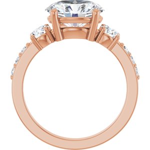 10K Rose Gold 10x8 mm Oval Ring Mounting – image 3