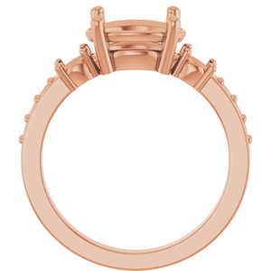 14K Rose Gold 10x8 mm Oval Ring Mounting – image 4