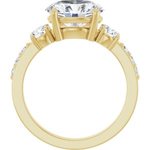 14K Yellow Gold 10x8 mm Oval Ring Mounting – image 3