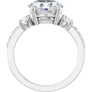 Platinum 10x8 mm Oval Ring Mounting – image 3