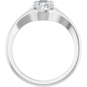 Continuum Sterling Silver 8.5x5.5 mm Pear Ring Mounting – image 3