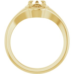 18K Yellow Gold 8.5x5.5 mm Pear Ring Mounting – image 4