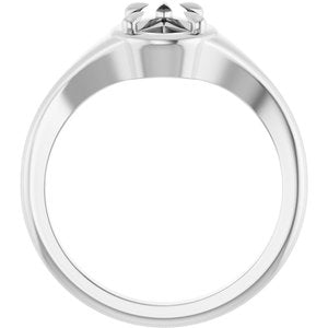 18K White Gold 8.5x5.5 mm Pear Ring Mounting – image 4