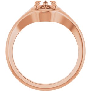 10K Rose Gold 8.5x5.5 mm Pear Ring Mounting – image 4