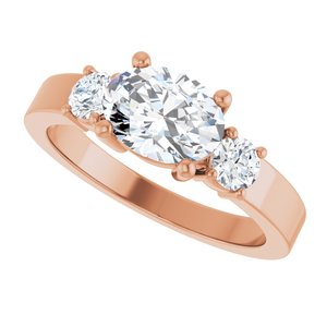 10K Rose Gold 8x6 mm Oval Ring Mounting – image 8