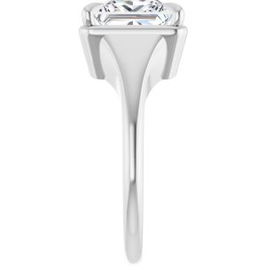Sterling Silver 8x8 mm Square Ring Mounting – image 7