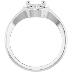 Sterling Silver 8.5x6.5 mm Oval Ring Mounting – image 4