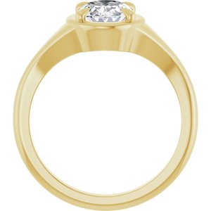 14K Yellow Gold 8.5x6.5 mm Oval Ring Mounting – image 3