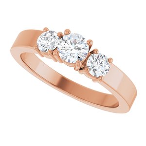 10K Rose Gold 4.4 mm Round Ring Mounting – image 8