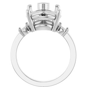 Sterling Silver 16x12 mm Pear Ring Mounting – image 4