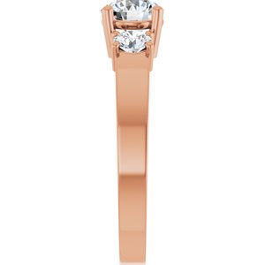 10K Rose Gold 5.8 mm Round Ring Mounting – image 7