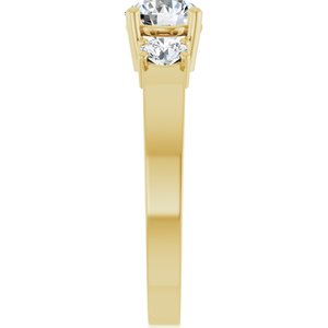 14K Yellow Gold 5.8 mm Round Ring Mounting – image 7