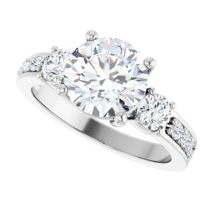 Sterling Silver 8.2 mm Round Ring Mounting – image 8