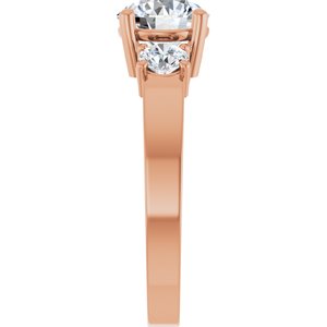 14K Rose Gold 7 mm Round Ring Mounting – image 7