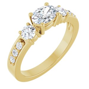 14K Yellow Gold 6.5x4.5 mm Oval Ring Mounting