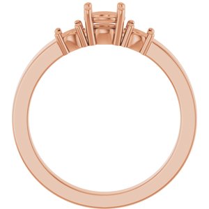 10K Rose Gold 4.8 mm Round Ring Mounting – image 4