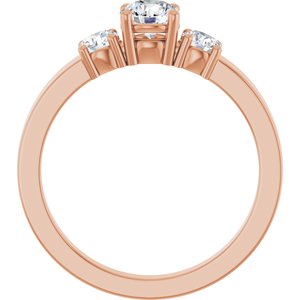 10K Rose Gold 4.8 mm Round Ring Mounting – image 3